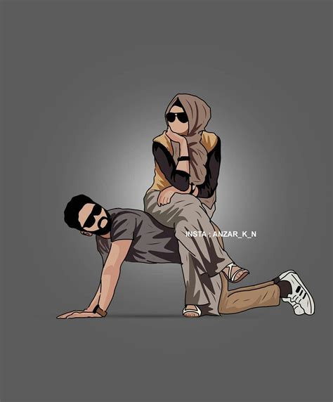Pin By Jimso On Exercise Cute Muslim Couples Love Cartoon Couple