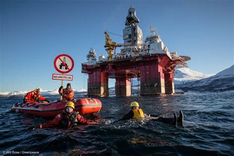 Protest Against Norwegian Oil Rig Bound For The Arctic Greenpeace Usa