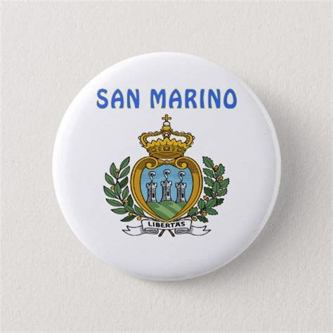 SAN MARINO Coat Of Arms Pinback Button | Zazzle.com | Coat of arms