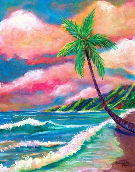Tropical Na Pali Coast Art Of Kauai Hawaii Seascape Painting Hawaii