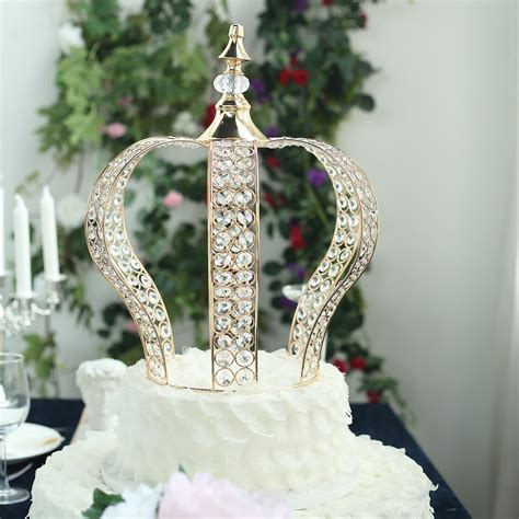 Buy 16 Gold Crystal Metallic Royal Crown Cake Topper Fillable Cake