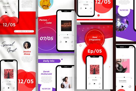Instagram music challenge template download this instagram 30 day music challenge template or create your own! Podcast & Music Instagram Stories in Social Media ...
