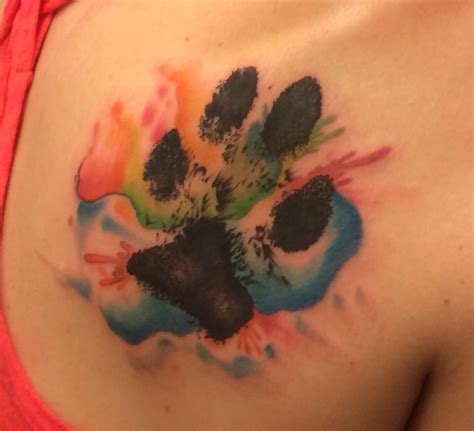 Check spelling or type a new query. Paw print tattoo/Watercolor Tattoo like the not-outined ...