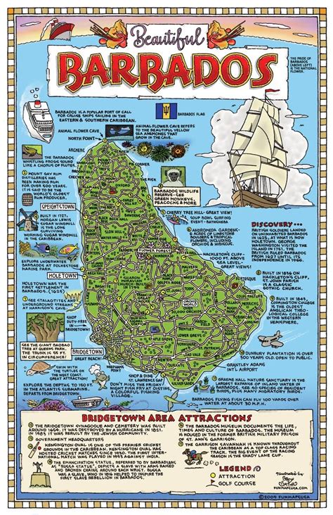 Barbados Tourist Map • Mappery