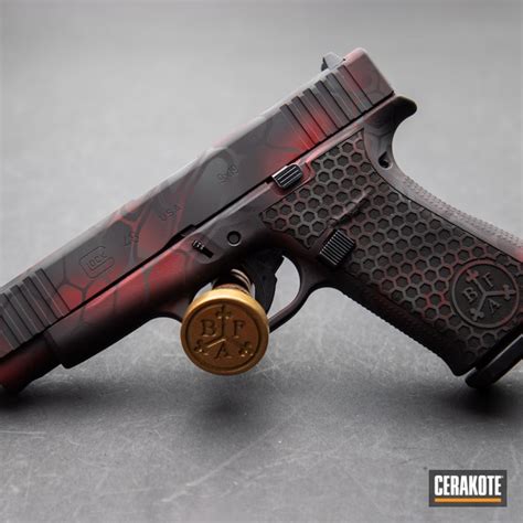 Kryptek Glock 48 Handgun Coated With Crimson Armor Black And Sig Dark