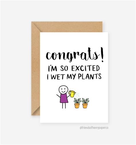 Funny Congratulations Card Im So Excited Funny Greeting Etsy