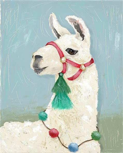Painted Llama I Painting By Jade Reynolds Pixels
