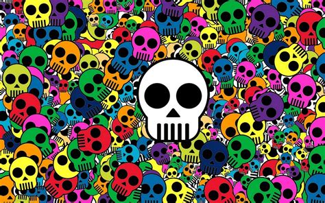 3840x2400 Wallpaper Skull Background Bright Multi Colored Skull