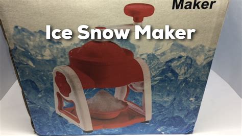 Ice Snow Maker Youtube