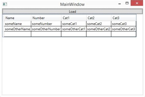 How To Use C Wpf Listview With Variable Number Of Columns Stack