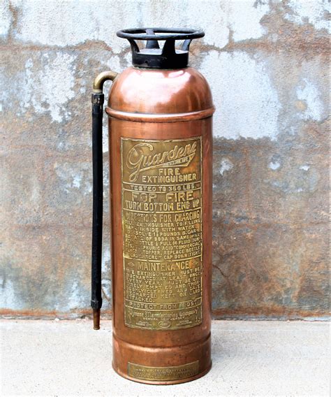 Fire Memorabilia Guargene Fire Extinguisher Fire Fighter Antique