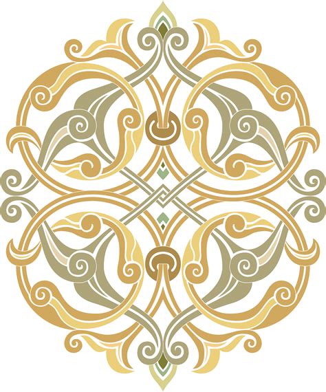 Golden Islamic Pattern Mandala Design Download Png Image