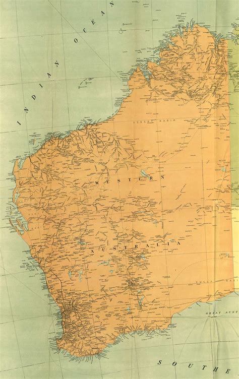 Historical Map Of Western Australia •