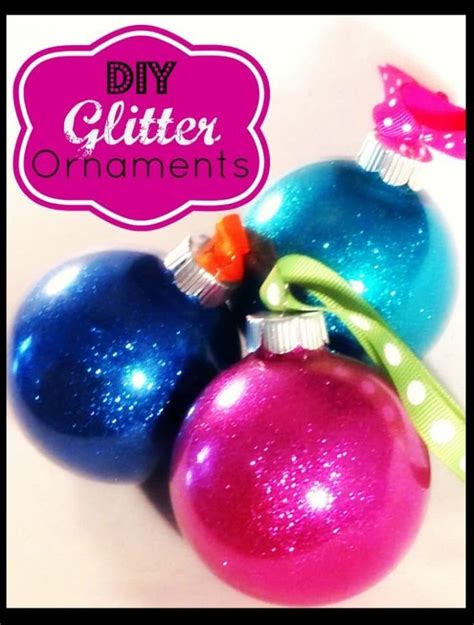 Diy Glitter Ornaments An Easy Christmas Craft Glitter Ornaments Diy
