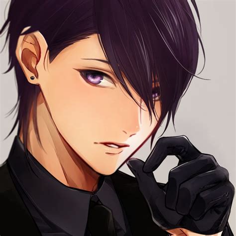 Popular anime boy characters with black hair. Giulio Di Bondone from Lucky Dog // Pixiv Artist ID ...