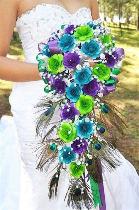 It's the part of the electromagnetic spectrum that all colors in the visible light spectrum travel at different wavelengths, with red having the longest for example, pink is created by combining red, green, and blue wavelengths. Silk flowers - lime green and aqua blue to go along with Peacock feathers.......what a vibrant ...