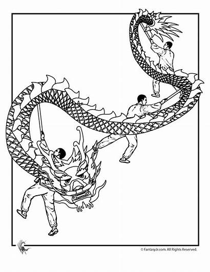 Dragon Coloring Chinese Pages Printable Dragons Oriental