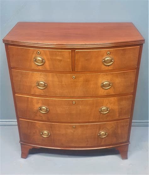 Victorian Mahogany Bow Front Chest Drawers Antiques Atlas