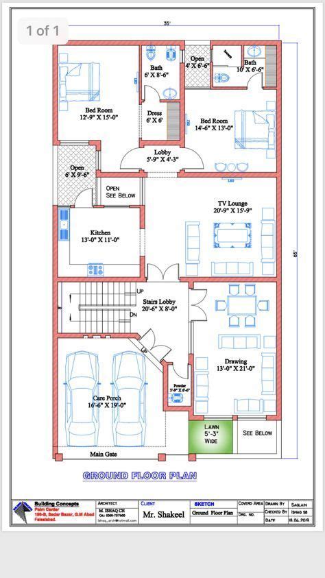 The Floor Plan For A House In India With Three Bedroom And An Attached