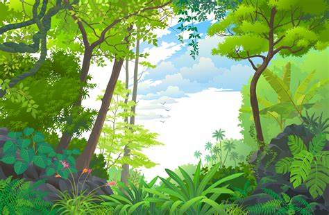Download Tropical Euclidean Vector Jungle Rainforest Landscape
