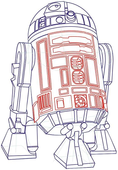 How To Draw R2d2 From Star Wars Step By Step Tutorial How To Draw Dat
