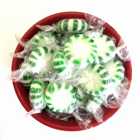 Spearmint Starlight Mints Bulk Wrapped Hard Candy 4 Lbs
