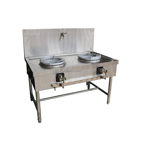 Dapur Stainless Steel 2 Tungku William Richard Green