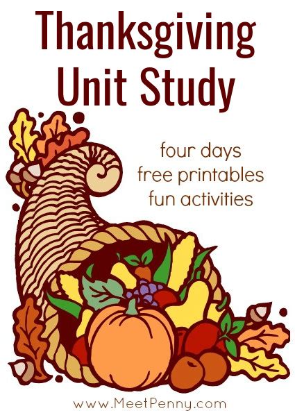 Thanksgiving Unit Study Lesson Plan And Printables Meet Penny