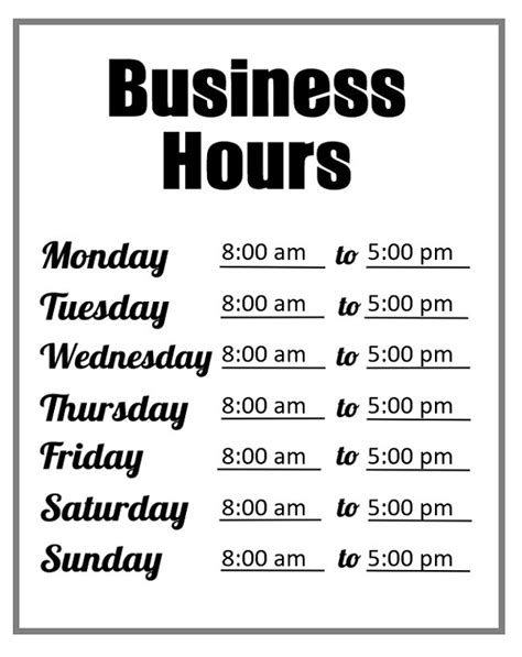 Answers should be easy to find. 4 Popular Business Hours Template in 2020 | Business hours ...