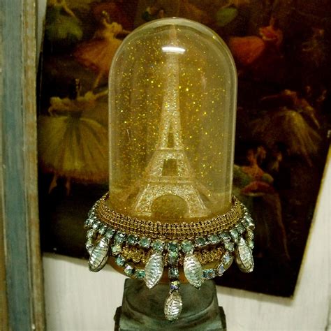 Vintage Eiffel Tower Paris Snow Globe By Helenaaleixodecor On Etsy