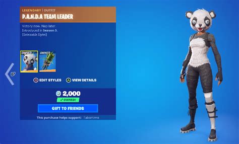 Panda Team Leader No Mask How To Access It In Fortnite The Nature Hero