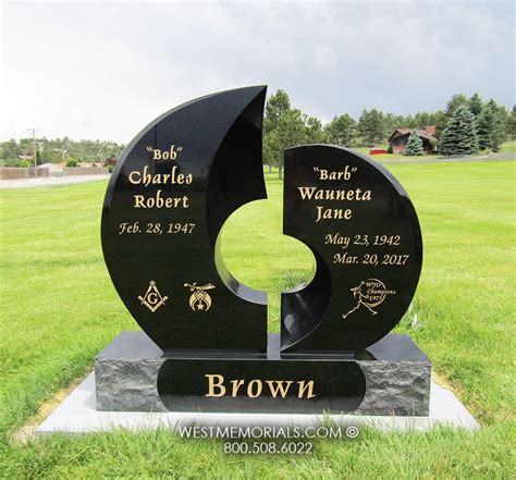 Brown Modern Headstone And Monuments Headstones Monument Granite