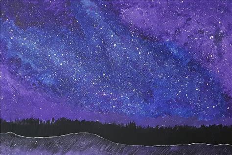 Starry Night Painting By Mashiro