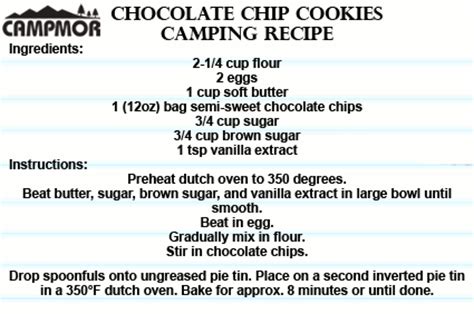 Learn how to make this delicious and easy recipe for chocolate chip cookies for friends, family, a party or just because you simply love cookies. Chocolate Chip Cookie Camping Recipe | Campmor Outdoors