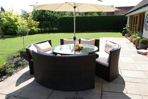The moai round garden table is made in italy, in powdercoated aluminium, by fast spa. NEW York Rattan Outdoor Garden Furniture Round Table Sofa ...