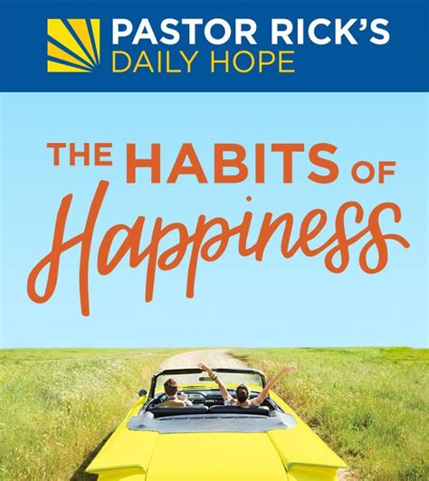 Listen Online Pastor Ricks Daily Hope Happiness Messages Happy