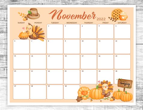 Free Printable November 2022 Calendars Wiki Calendar November 2022