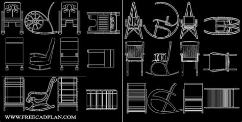 Rocking Chair Dwg Cad Block In Autocad Download Free Cad Plan