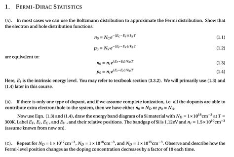 Solved Fermi Dirac Statistics A In Most Cases We Can Chegg Com