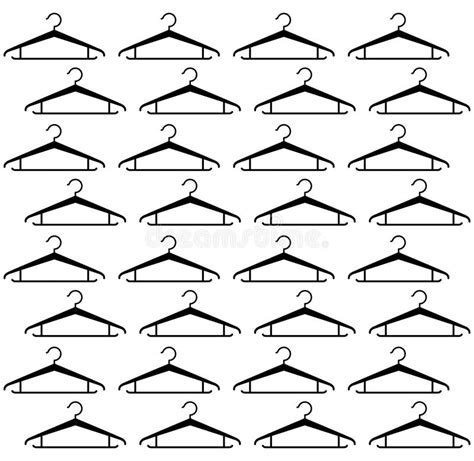 Hook Clothes Hanger Seamless Pattern Stock Vector Illustration Of