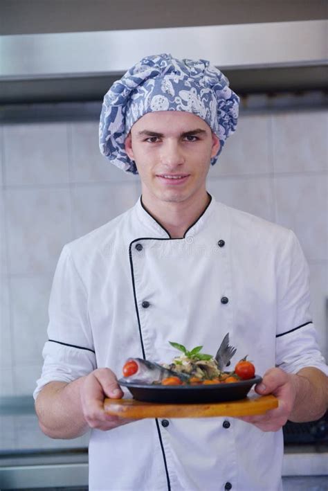 Chef Preparing Food Stock Photo Image Of Person Occupation 49286830