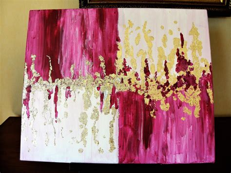Rose Gold Abstract Painting 1496 X 1811 Poucescontemporary Etsy