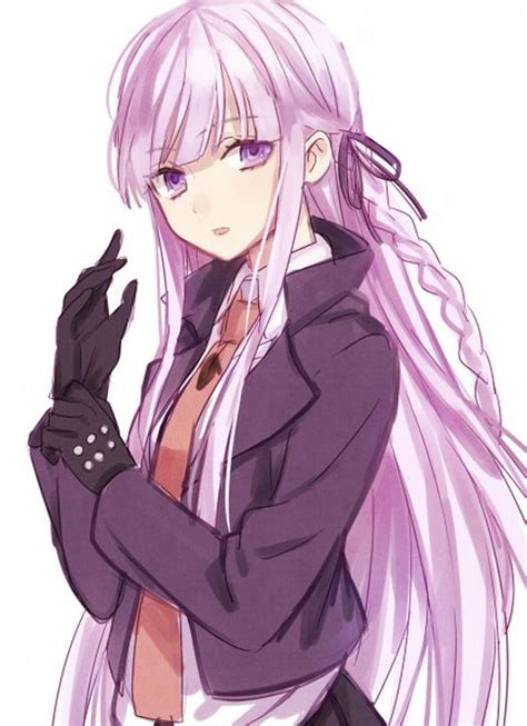 Anime Girl Purple Hair Kiyoko From Danganronpa Al