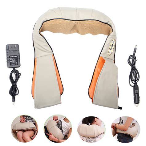 New Shiatsu Back Shoulder And Neck Massager W Heat Deep Tissue 3d Kneading Pillow Ebay