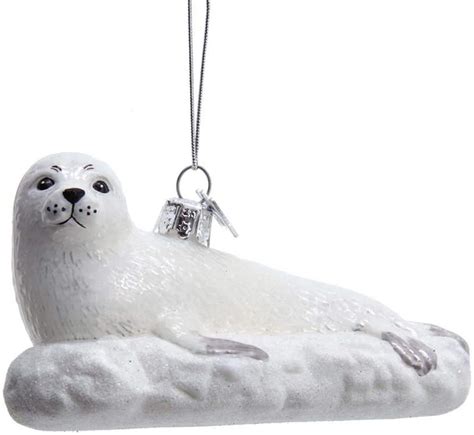 Seal On Iceberg Glass Ornament Winterwood Gift Christmas Shoppes