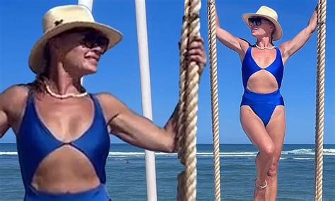 Sonia Kruger 57 Shows Off Her Age Defying Physique In An Electric