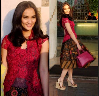 Dimana bisa dibuat dengan detail rempel. 17 Model Kebaya Brokat Untuk Orang Gemuk Terbaik