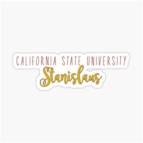 California State University Stanislaus Sticker For Sale By Norcalkara