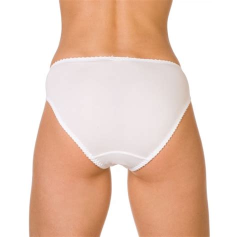 Womens Ladies White Sensuous Sheer Lace Underwear Briefs