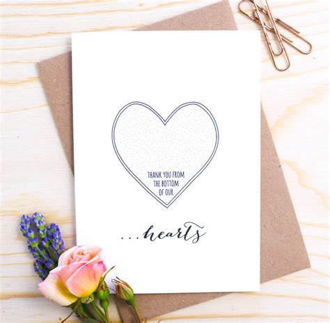 Thank You From The Bottom Of My Heart Card By Delightful Note